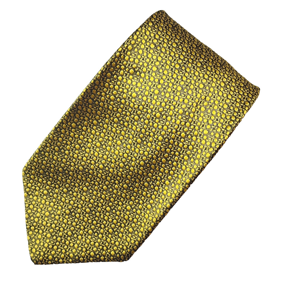 Raleigh Haberdasher Silk Necktie 54" Stunning Gold Vintage